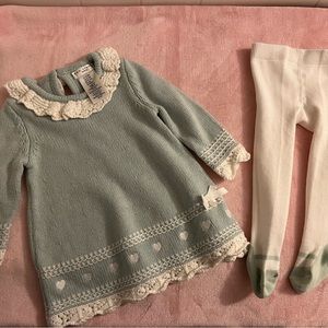 Max studio sweater dress with tight for baby girl